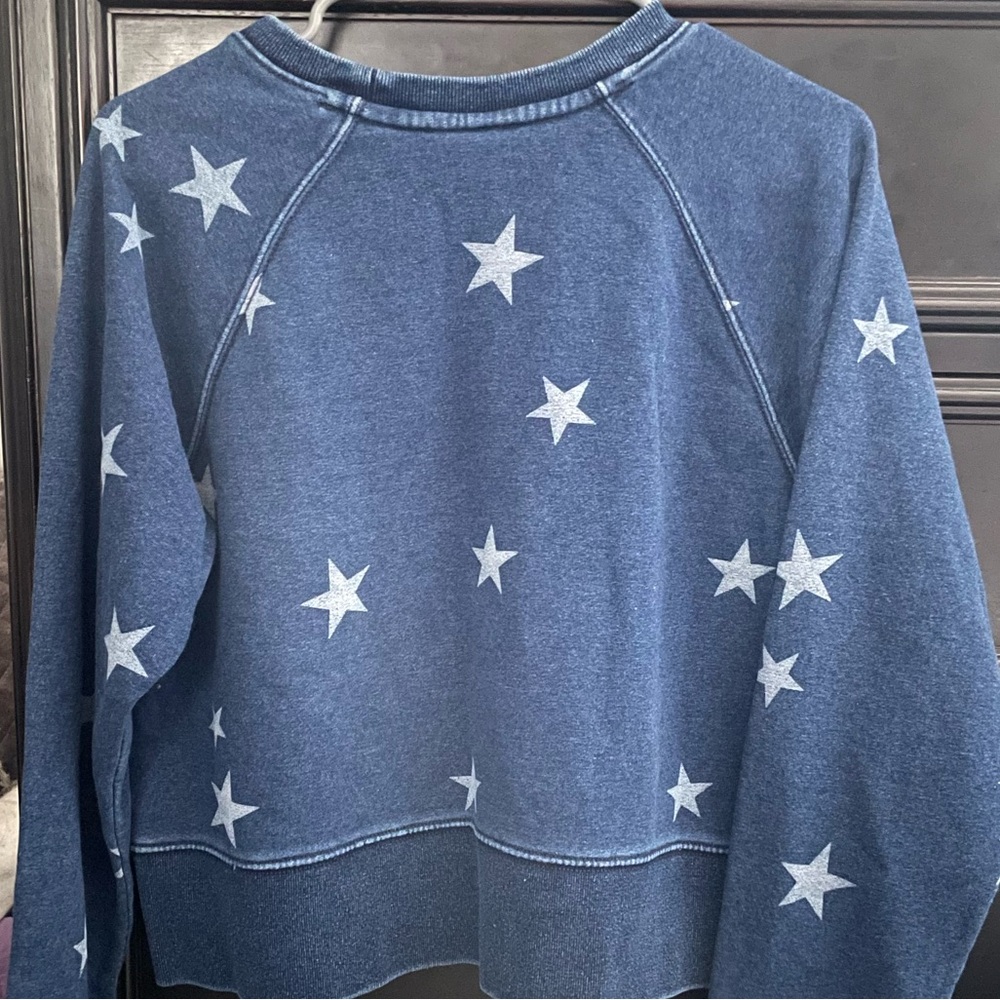 Gap Cropped Star Crew Neck Pullover Vintage-Look - image 2